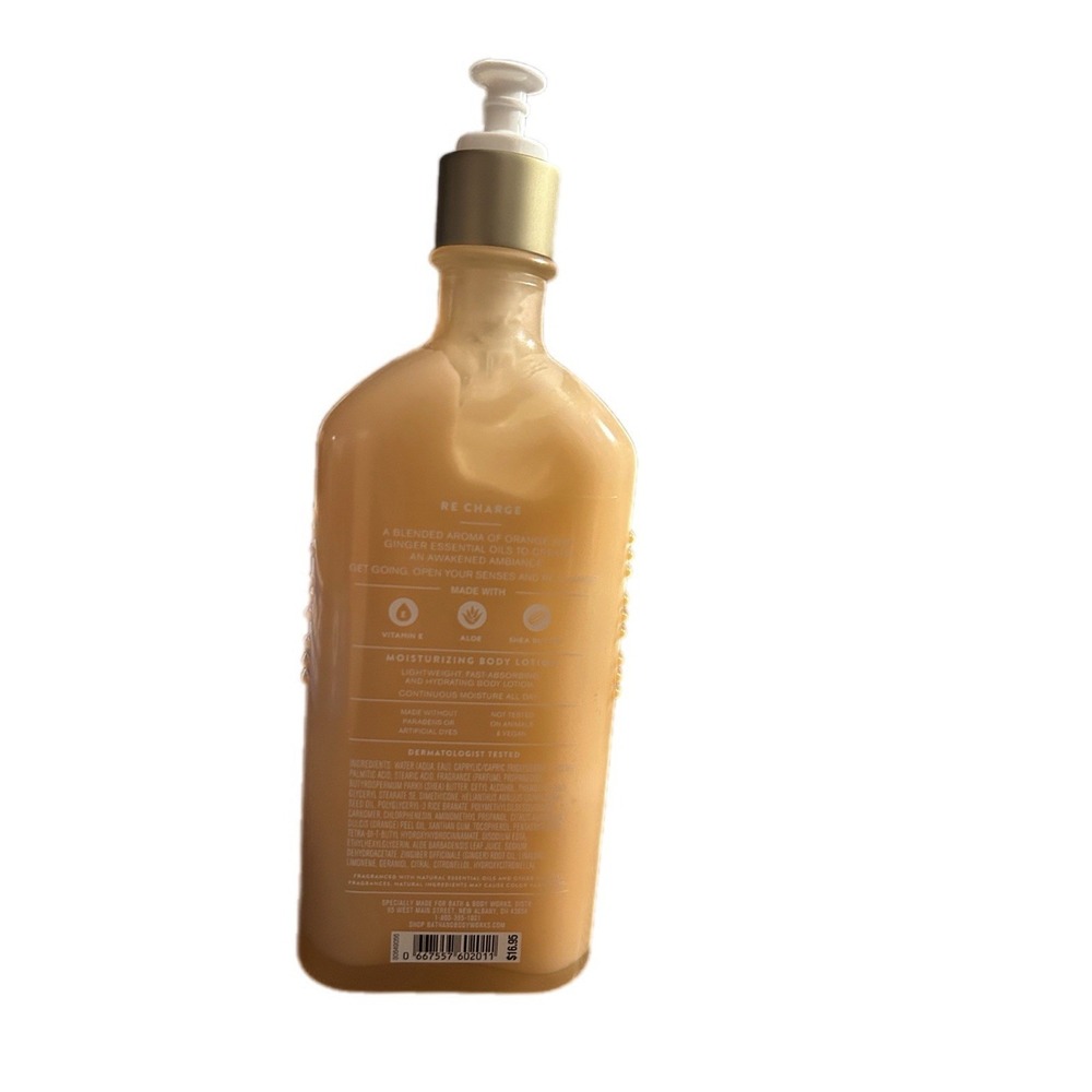 Bath & Body Works ORANGE GINGER RE Charge Aromatherapy Body Lotion 6.5 OZ NEW - Picture 2 of 2